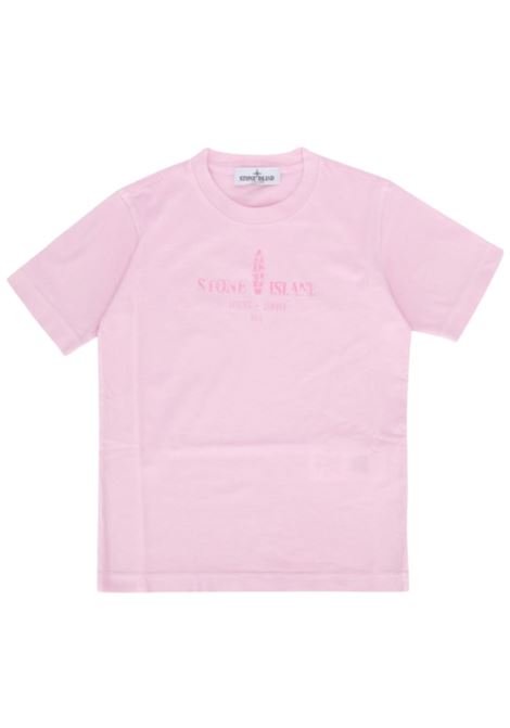 T-shirt bambino rosa in cotone Stone Island | 801621079/MAROSA